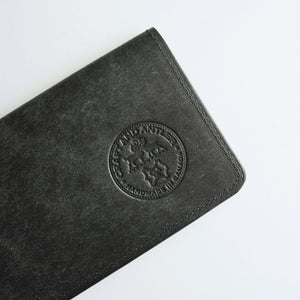 Black Pueblo Leather Long Wallet Plus+