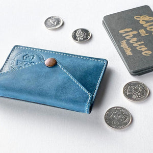 Turquoise Crazy Horse Handmade Leather Coin Holder