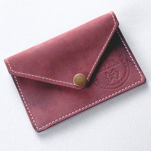 Purple Crazy Horse Leather Coin Holder