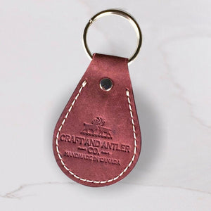 Purple Crazy Horse Leather Premium Keychain