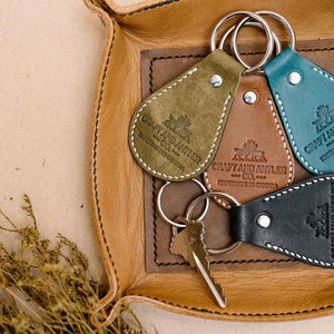 Handsewn Leather Keychains by Craft and Antler Co.